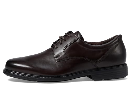 Rockport Men's Charles Road Plain Toe Oxford, Dark Brown, 7.54