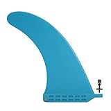 Surf Fin 9'/ 8'/ 7.5' - Fiberglass Reinforced Nylon - Center Fin for for Longboard Surfboard SUP (Blue-9')