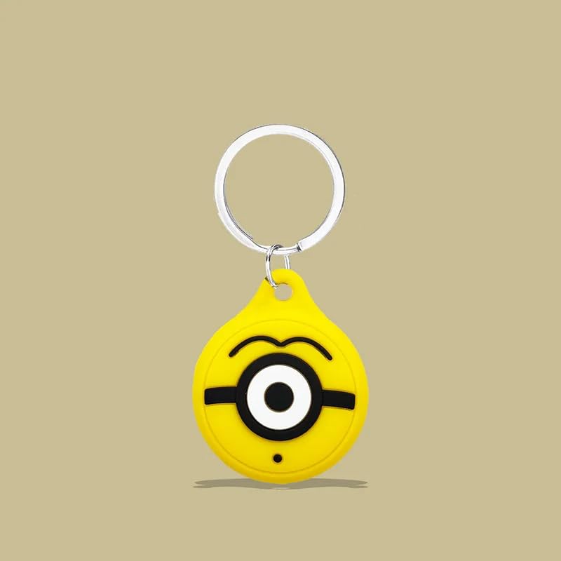 yodi silicone cartoon case protective cover compatible with airtag case locator tracker anti-lost device secure holder keychain protection scratch resistance