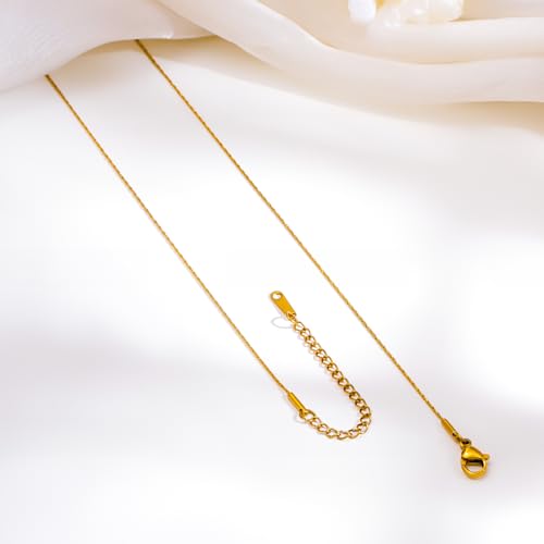 Image of Rubans Demi Fine Stainless Steel Pendant Chain Daily Gift for Women & Girls