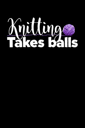 Knitting Takes Balls: Composition Lined Notebook Journal Funny Gag Gift image 3