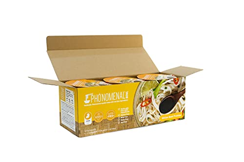 Pho'nomenal Bowl Instant Pho Noodles Gluten Free Low Sodium Vietnamese Chicken Soup, No Msg, Non Gmo, No Soy 2.1 Oz. (6 Bowl Pack) #TOP4