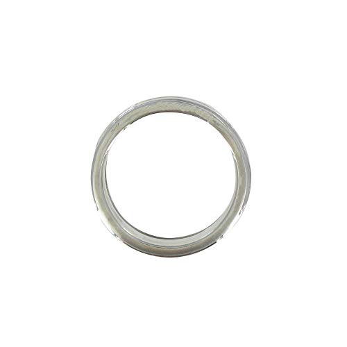 Les Poulettes Jewels - Silver And Brass Ring Hammered Tube And Mobile Rings - Size 7.5 #TOP2