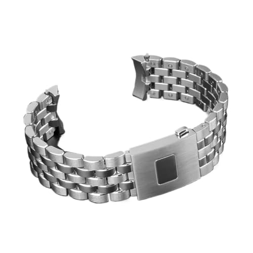 Correa de reloj de acero inoxidable compatible con IWC Pilot Mark XVIII 20mm 4