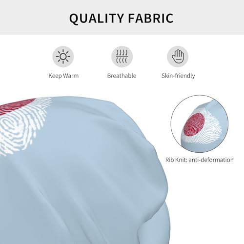 Japan DNA Fingerprint Children Hip Hop Knitted Hat Kids Elastic Leisure Knit Cap Warm Sleep Beanies Black3