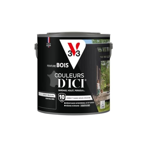 V33 Peinture Bois Couleurs d'ICI - Noir - 2L