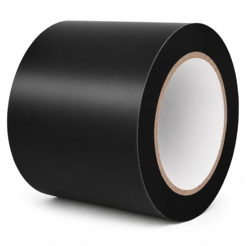 Image of GGR Supplies T.R.U. CVT-536 Black Vinyl Pinstriping Dance Floor Tape: 4 in. Wide x 36 yds. Several Colors