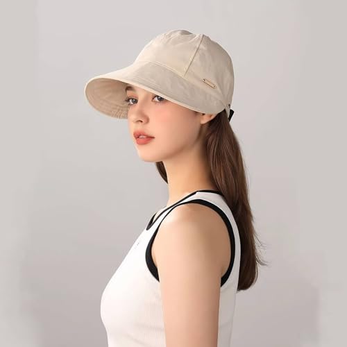 Image of HSR Women Wide Brim Sun Hat | Versatile Casual Sunshade Bucket Hat for Women | UV Protection Summer Cap