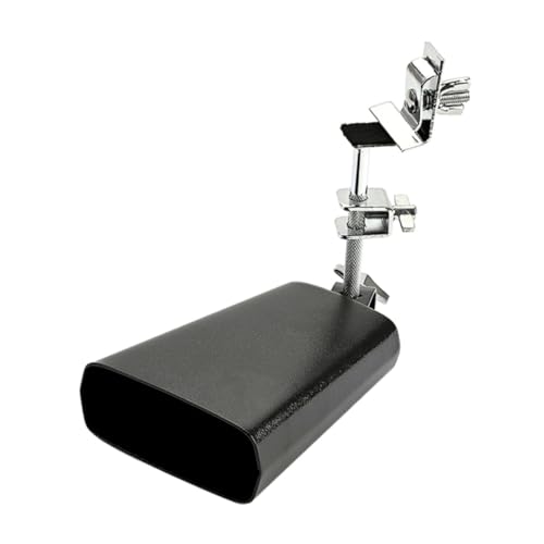 Sosoport Drum Kit Cow Bell Professional Percussion Accessory Smooth Polished Tambourine Clamp