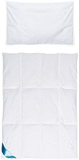 Sandaro Home Kołdra do wózka dziecięcego, kołdra puchowa + poduszka 100 x 135 cm, poduszka 40 x 60 cm, zestaw pościeli wysokiej jakości, 100% produkt naturalny