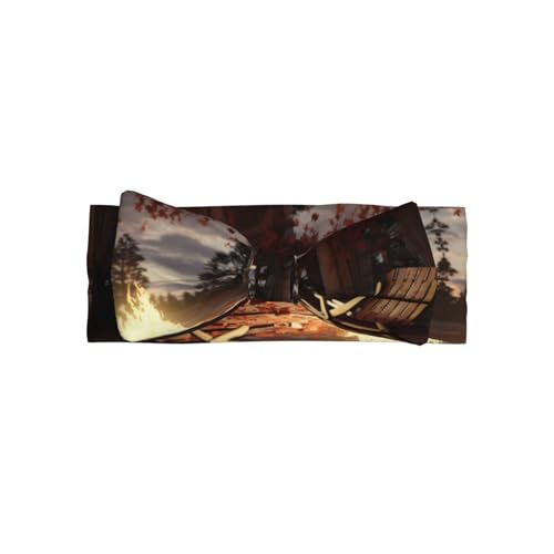 The fire pit in the destroyed library Baby Headbands Soft Nylon Hairbands with Stretchy Bows Girls Hair Accessories for Newborn Infant Toddler Kids