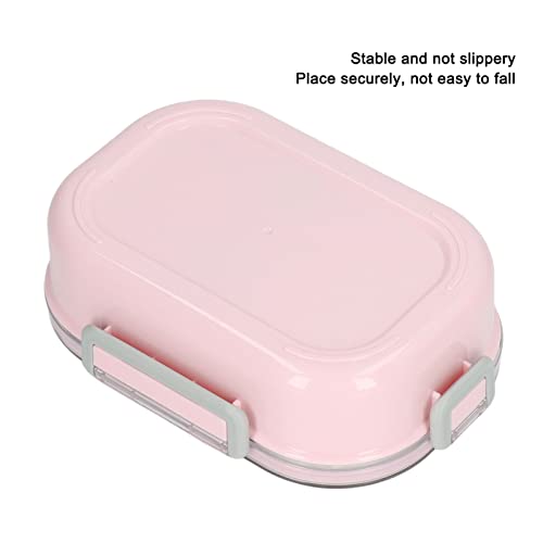 TOPINCN 304 Stainless Steel Lunch Box Compartment Liner Thermal Insulation Lunch Box Illustration Style Proof Container for Student Children Transparent Pink Bird - Image 3