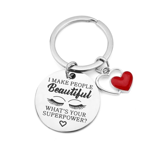 Beautician Keychain, Esthetician Gifts Keychain Makeup Artist Keychain Beautician Gifts Appreciation Gifts Key Chain Esthetician Gifts for Women Lash Artist Makeup Artist