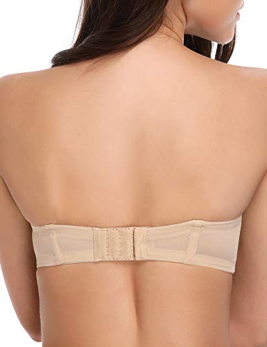Image of Wingslove Women's Strapless Full Figure Bra Underwire Multiway Contour Plus Size Bra Red Carpet