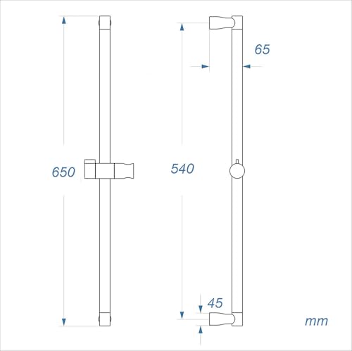 Barre de douche en acier inoxydable rotative 360° avec fixations murales variables - 7