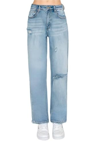 Wax Jean - Distressed Wide Leg Jeans - 903642