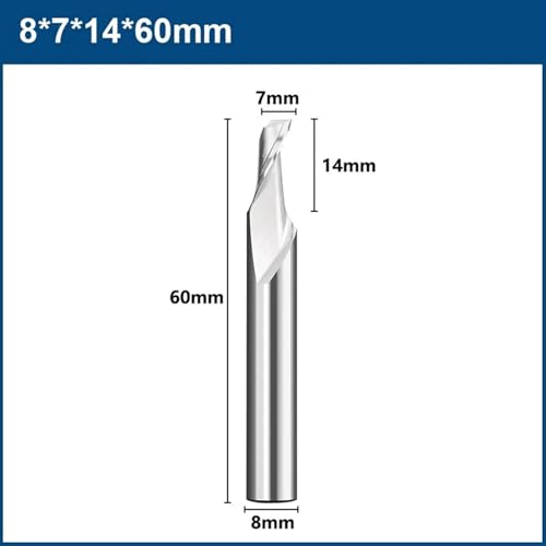 Fraise à queue droite HSS 8mm carbure tungstène outil CNC alu