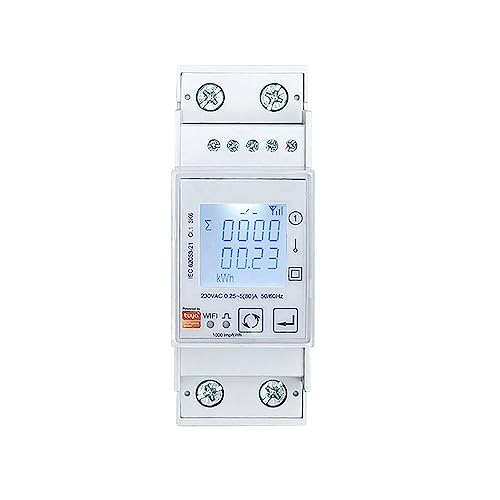 Compteur d'énergie monophasé intelligent ZigBee rail pour mesure de courant