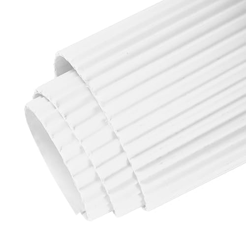 QUARKZMAN Wellpappe Blätter 5 Stück 35cm x 25cm x 1,2mm Weiße Pappe Für DIY Bastelprojekte