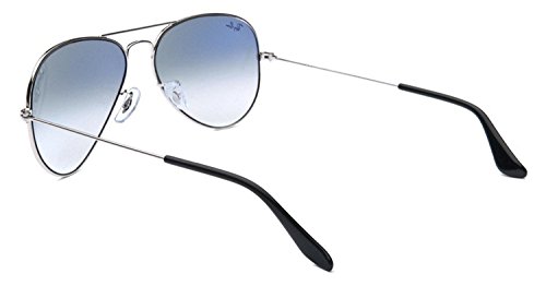 RAY-BAN RB 3025 AVIATOR SUNGLASSES (58 mm, 003/3F SILVER CRYSTAL WHITE/GRADIENT BLUE)3