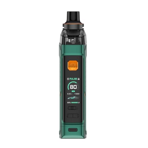 Vapo'resso Armour GS Kit 80 W Batería 18650 (la batería se compra por separado) 5 ml Cartucho Armour G Pod DTL Fit bobina GTX 0,15 Ω/0,3 Ω e cigarrillo original (Verde)   No Nicotine