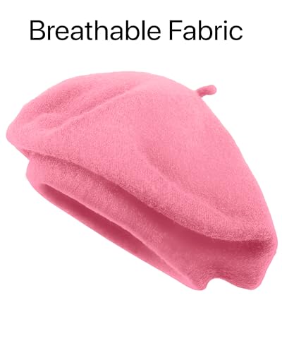 Parquet Solid Color French Beret Hat. Classic French, Casual and Chic Lightweight Cap for Women