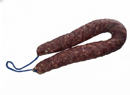 Salchichón de Zamora Curado Artesanal | Sabor Suave y Tradicional | 100% Carne de Cerdo | Ideal para Tapas y Tabla de Embutidos Salchichón Sarta de unos 500 grs.Producto artesano Gourmet