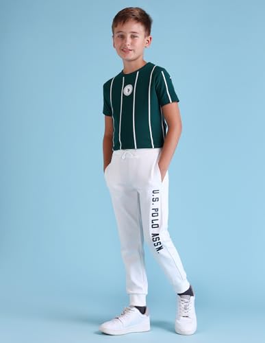 Image of U.S. Polo Assn. Kids Regular fit Boys Cotton Track Pants