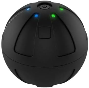 Close-up of Hyperice Hypersphere Go charging port with USB cable inserted