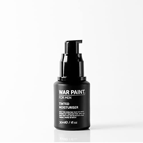 War Paint Men's Tinted Moisturiser - 5 Shades available - Makeup Crafted For Men - Cruelty Free, Vegan Products - Perfect Tone - Made in The UK (Dark)