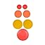 Red, Butter Yellow, Orange Red, Butter Yellow, Orange