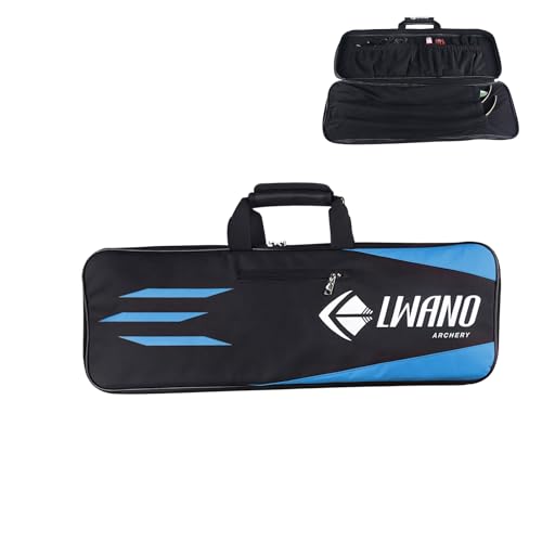 Fesatccoz Bogentasche Recurvebogen, Bogenschießen Multi Taschen Aufbewahrungstasche Blau Jagdzubehör für Recurve Bogen 70x24x6cm