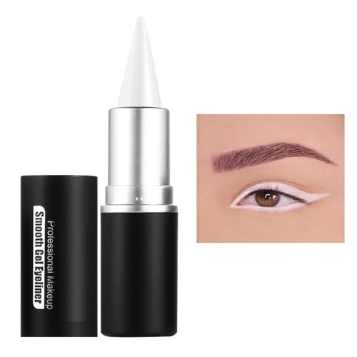 Delineador de ojos de gel de larga duración – Crema de delineador de ojos negro natural | Lápiz delineador de ojos negro de 3 g de crema natural de color cremoso natural esmerilado de secado rápido