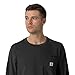 Carhartt Force Cross-Flex Scrubs for Men, Crew Neck Long Sleeve Scrub Top - Black, M