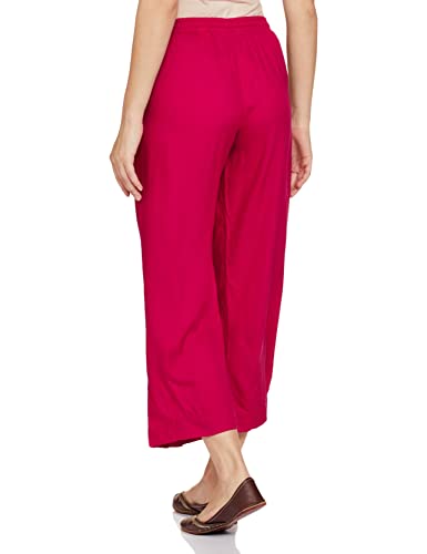 Image of BIBA Women Rayon Regular Solid Pants