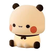 Bubu Dudu Night Light, Cute Panda Light, LED Novelty Animal Lamp | 3 Modes Dimmable Kids Girls Nightlight Bedroom Must Haves (White, 8.5x7.5x10cm)