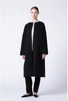 Amazon | [アドーア] バイカラーメリノウールロングコート L