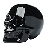 Bmuafry 2''Natural Black Obsidian Crystal Skull Head Hand Carved Reiki Healing Stone Statue Healing Home Office Art Room Decoration