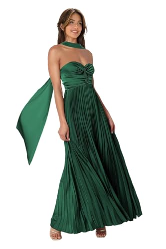 Chiffon Strapless Bridesmaid Dresses with Scarf Long Aline Formal Dress PU296