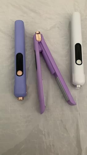 Piastra per Capelli Senza Fili con Batteria Ricaricabile, 3 Temperature, Riscaldamento Rapido, USB, Ceramica e Tormalina, Compatta da Viaggio - colorazione casuale