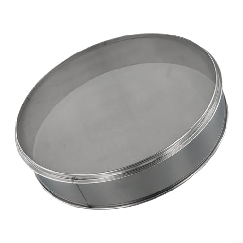 Stainless Steel Flour Sieve Fine Mesh Strainer Double Layer Oil Filter Screen Sifter,For Kitchen Baking Sugar Powder 40Cm