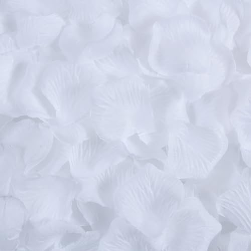 Uvaluefeet 1000 PCS Artificial Fake Rose Petals(White)