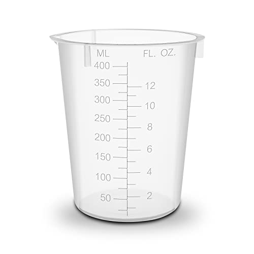 25 Pack, RE-GEN 400ml Plastic Multi-Purpose Graduated Liquid Mixing Measuring Cups Pots, Ideal for Kitchen Cooking, DIY - Image 3