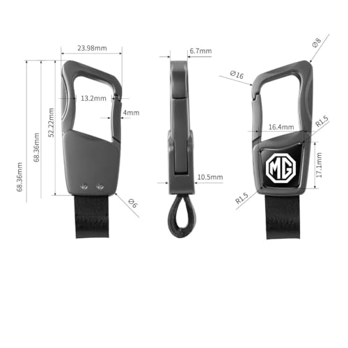 Image of GREENWORLD Premium Scratch-Proof Keychain /Keyring with Car Brand Name Logo | Durable Metal Keyring for Cars & Bikes with 2 Color Strap