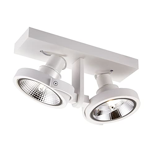 Foco de techo doble MASTER blanco con casquillo doble GU10 o ES111