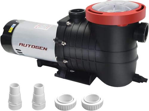 Above Ground Pool Pump, 1.5 HP, 100 GPM Single Speed Swimming Pool Pump, 115V/230V 3450 RPM, Max Head 50.9 ft, with Filter Basket for Above Ground Pools, Hot Tubs, and Spas