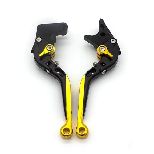 Kupplungshebel Motorrad Einstellbare Bremse Kupplung Hebel Für Triumph SPRINT ST/RS ROCKET III CLASSIC 2004-2010(Fold Extend Gold)