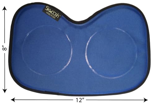 Skwoosh Row Pad Seat Cushion for Masters, Students, Scullers, Dragonboat, Outriggers, Accessories | Fits Concept2 | Gel Pressure Sitz Bone Comfort Relief | Made in USA (Royal Blue)