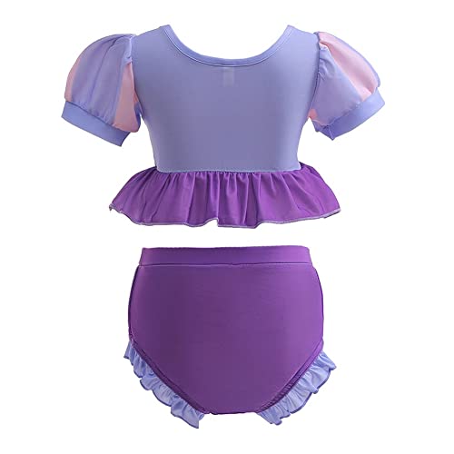 Image of MYRISAM Girls Princess Two-Piece Tankini Swimsuits Party Bathing Suits Ruffles Beach Surf Swimming Swimwear Bikini Set