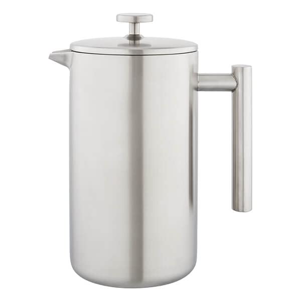 Stellar Double Wall Matt Stainless Steel Cafetiere - 1.4L Stainless Steel Insulated French Press Coffee Maker
